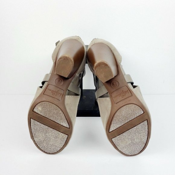 Libby Edelman Women's Karla Open Toe Strappy Gray Shootie Size 5M EUC - Picture 9 of 11